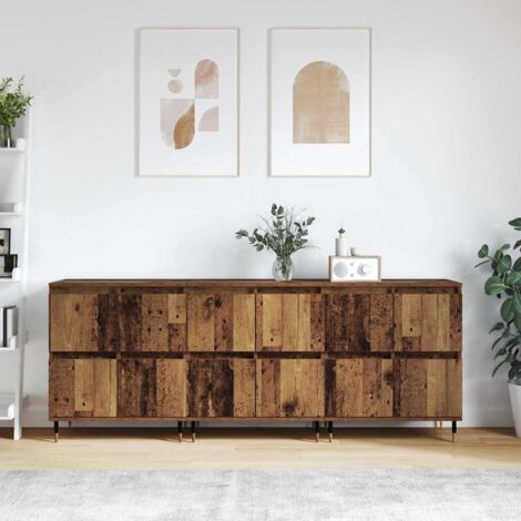 vidaXL Buffets 3 pcs Bois ancien 180 x 35 x 70 cm Bois d'ingénierie