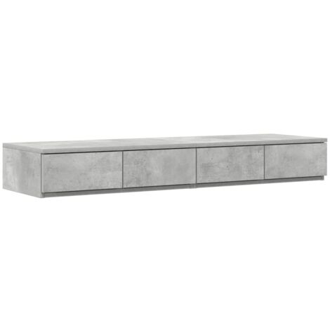 Tiroirs de lit avec tiroir Gris béton 120 x 36.5 x 16.5 cm vidaXL