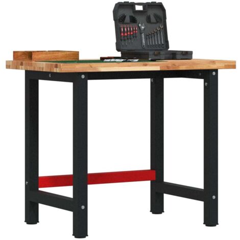 vidaXL Workbench 100x60x83 cm Solid Wood Acacia Rectangular (1/5)
