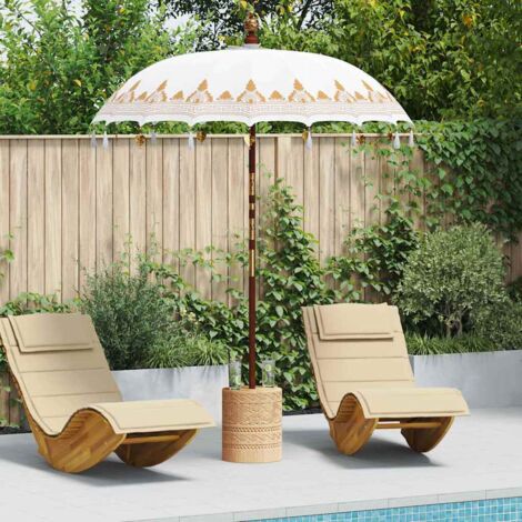 vidaXL  Balinese Parasol  Cream 185 x 185 x 260 cm