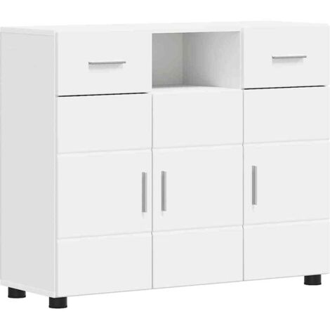 vidaXL  Wooden Cabinet  White 88.5 x 30.5 x 73 cm Engineered Wood