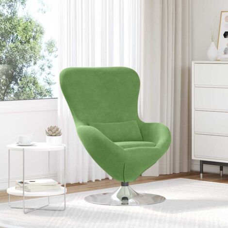 vidaXL Egg Chair Light Green Velvet