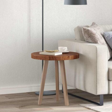 vidaXL  Table Top  Dark Brown Ø 50 x 4 cm Solid Oak Wood