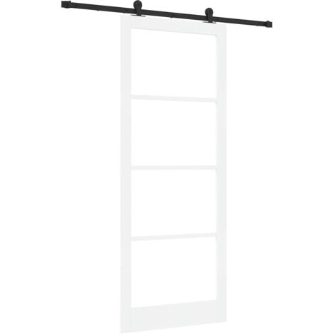 vidaXL Sliding Door ORKDAL White and Black 93 x 232 cm (1/5)