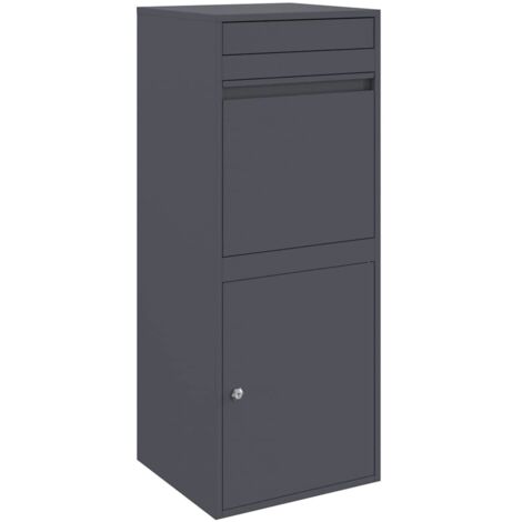 Vidaxl – Boîte aux lettres extérieure pour colis – Acier étanche – Dimensions 41 x 38 x 103 cm – Porte à charnière avec serrure sécurisée (1/5)