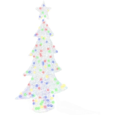 vidaXL Christmas Tree with 160 LEDs Multicolour 150 cm Acrylic (1/5)