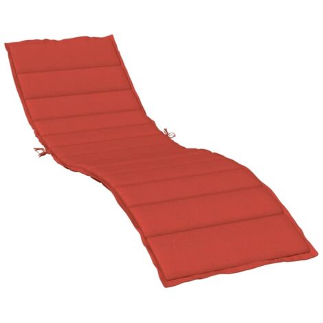 vidaXL Sun Lounger Cushion Melange Red 200x60x4 cm Fabric (1/5)