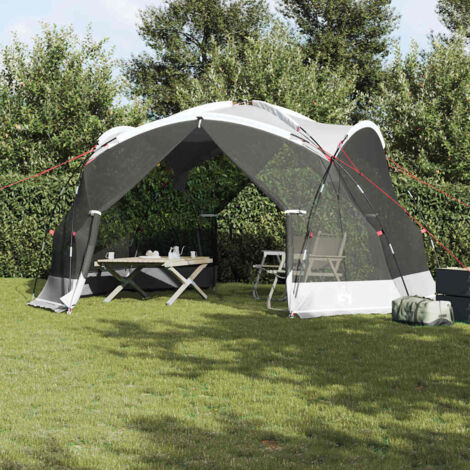 vidaXL Mosquito Tent Grey 434 x 434 x 230 cm Polyester and Fiberglass (1/5)