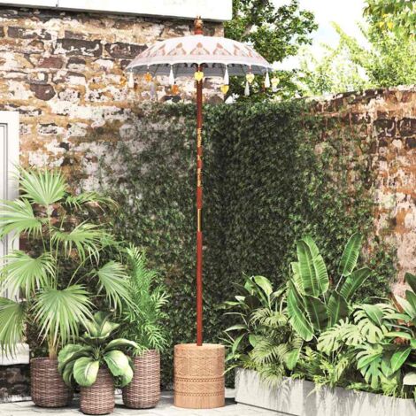 vidaXL  Balinese Parasol  Cream 125 x 125 x 260 cm (1/5)