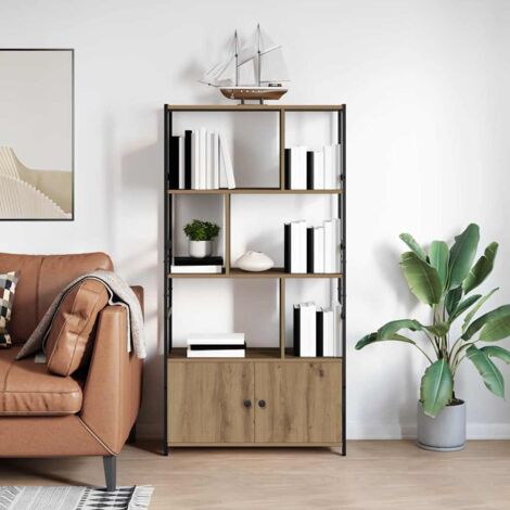 vidaXL Bookshelf Artisan Oak 80 x 30 x 155.5 cm Engineered Wood (1/5)