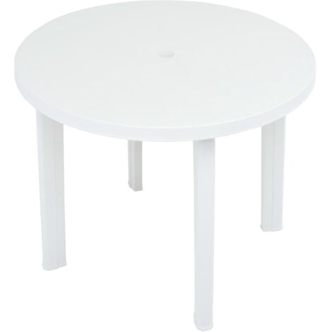 Table de jardin Blanc 89 cm Plastique