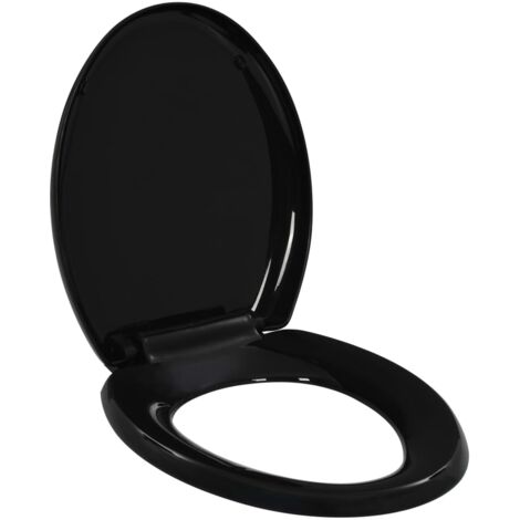vidaXL Abattant WC à fermeture en douceur Libération rapide Noir