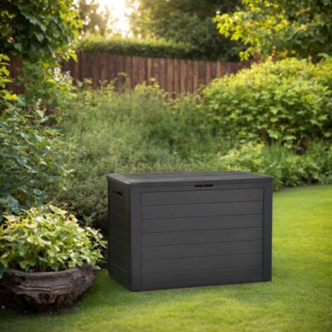 Vidaxl – Coffre de jardin en polypropylène anthracite 78x44x55 cm – Résistant aux intempéries – Grand espace de rangement pour coussins et couvertures