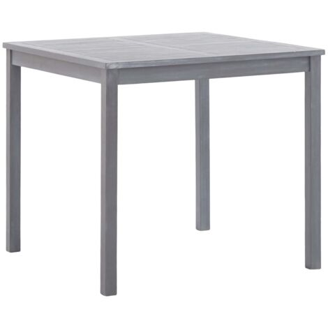 vidaXL Garden Table Grey 80x80x74 cm Solid Acacia Wood (1/5)