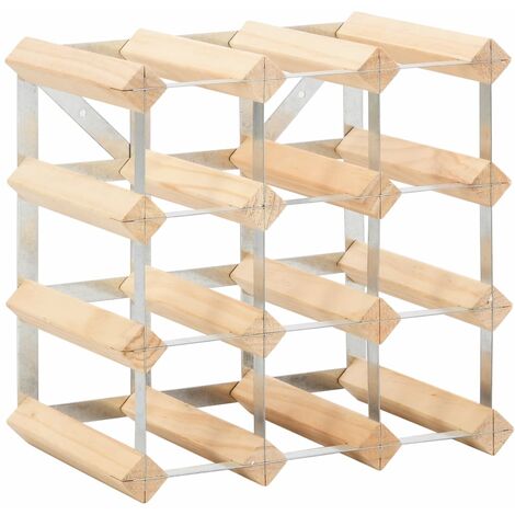 Esprits en bois en pin massif pour bouteilles de vin divers modèles Taille : 12 bouteilles