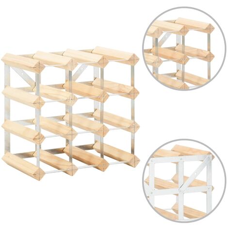 Esprits en bois en pin massif pour bouteilles de vin divers modèles Taille : 12 bouteilles