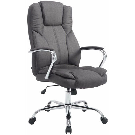 Chaise de bureau extra-grande directionnelle en tissu et métal avec des roues de différentes couleurs Couleur : Gris foncé (1/5)