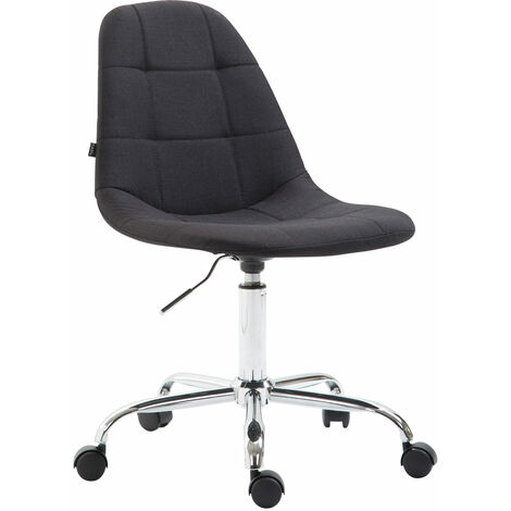 Chaise de bureau en chaise en tissu travaille avec des roues modernes élégantes différentes couleurs Couleur : Noir (1/3)