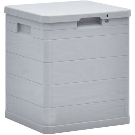 Vidaxl – Coffre de jardin 90L en plastique gris clair – Dimensions 42,5 x 44 x 50 cm – Résistant aux intempéries – Verrouillable pour sécurité