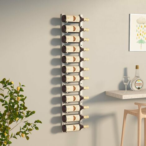 Spiritueux de rechange mural pour 12 bouteilles de fer disponibles différentes couleurs Couleur : Blanc (1/5)