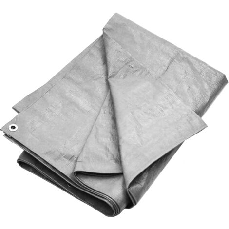 Bâche, Toile/Bâche de protection 180 g/m² 4x8 m Gris PEHD vidaXL