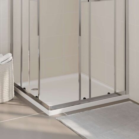 Vidaxl – Receveur de douche à poser carré 90x90 cm – Matériau ABS renforcé fibre de verre – Seuil bas pour accès facile – Résistant aux rayures et taches