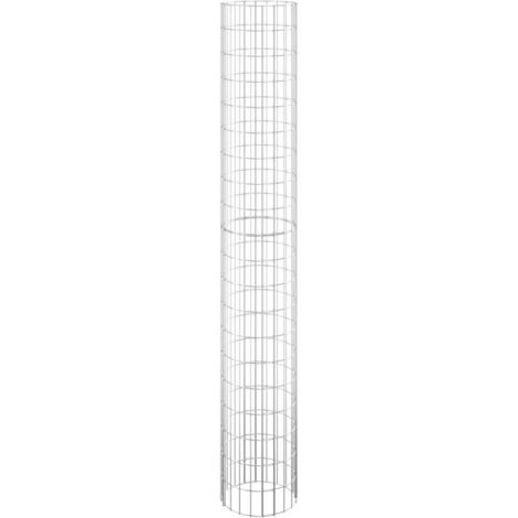 Poteau à gabion circulaire Acier galvanisé Ø30x200 cm vidaXL