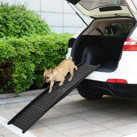 Rampe pliable pour chien Noir 153x40x12,5 cm Plastique vidaXL (1/5)