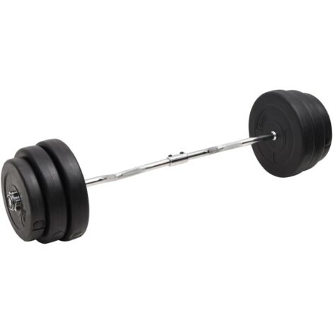 vidaXL Curl Barbell with Plates 90 kg