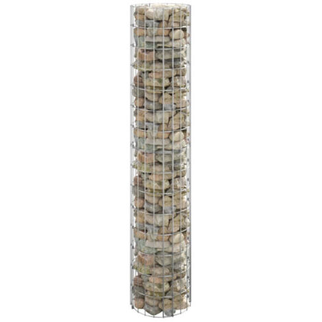 Poteau à gabion circulaire Acier galvanisé Ø30x150 cm