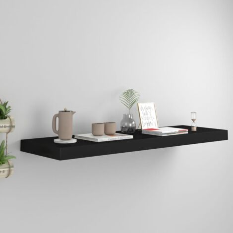 Étagère flottante murale noir 80x23,5x3,8 cm MDF vidaXL