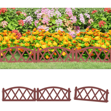 vidaXL Lawn Edgings 17 pcs Red 10 m PP (1/5)