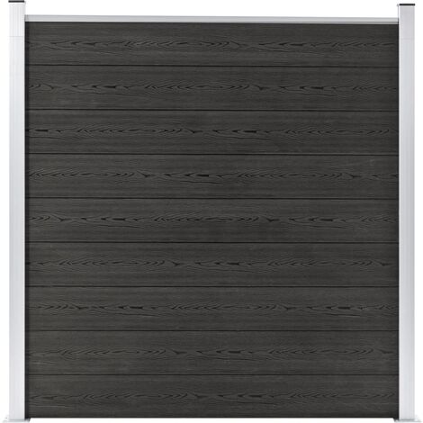 Vidaxl – Clôture de jardin WPC 180x186 cm gris – Panneaux en composite bois-plastique – Résistante à la pourriture et à la rouille – Système modulaire