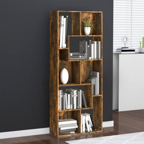Bibliothèque Chêne fumé 67x24x161 cm Bois d'ingénierie vidaXL
