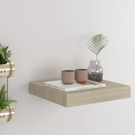 vidaXL Floating Wall Shelf Oak 23x23,5x3,8 cm MDF (1/5)