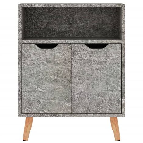 Buffet Gris béton 60x30x72 cm Aggloméré