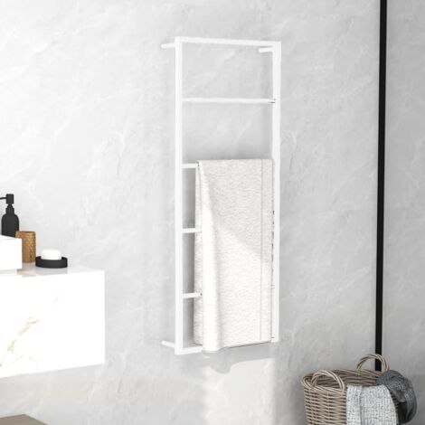 Vidaxl – Porte-serviette blanc en acier 45x10x115 cm – Stable et durable – Pour salle de bain moderne – Assemblage requis - vidaXL95513
