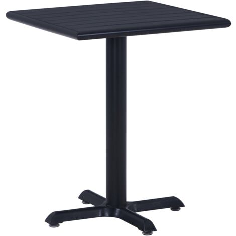 Vidaxl – Table de jardin carrée 60x60 cm – Métal et bois plastique – Résistante aux intempéries – Base croisée pour stabilité (1/5)