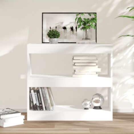 Bibliothèque/Séparateur de pièce Blanc 80x30x72 cm vidaXL