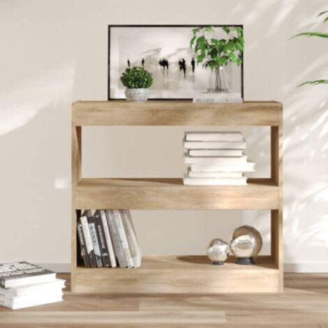 Vidaxl – Bibliothèque chêne sonoma 80x30x72 cm – Bois d'ingénierie – Pour rangement livres et objets décoratifs – Cloison de séparation