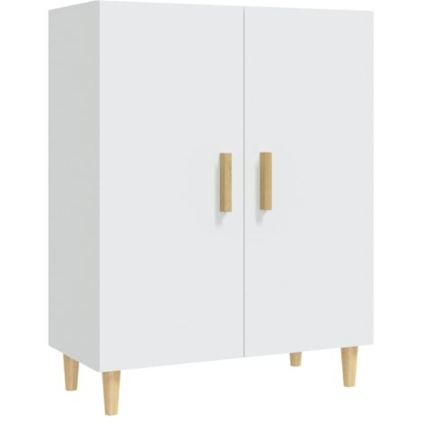 Vidaxl – Buffet blanc 70x34x90 cm en bois d'ingénierie – 2 portes – Grand espace de rangement – Design élégant et facile à nettoyer
