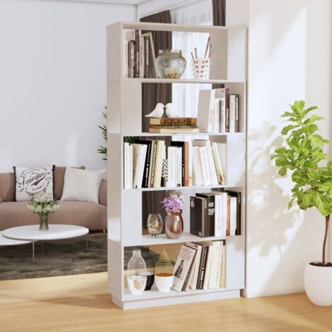 Bibliothèque/Séparateur de pièce Blanc 80x25x163,5cm Pin massif vidaXL