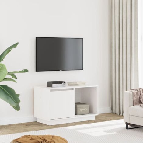 vidaXL TV Cabinet White 74x35x44 cm Solid Wood Pine (1/5)