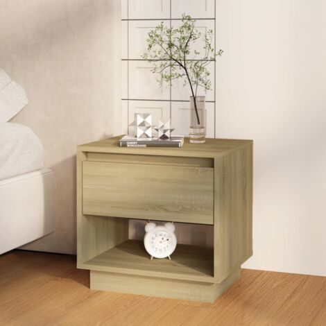 Table de chevet Chêne sonoma 45x34x44 cm bois d'ingénierie vidaXL