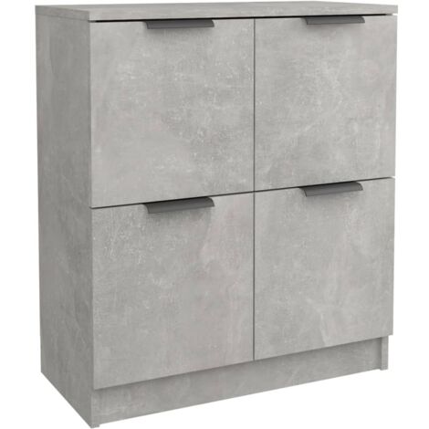 Buffet Gris béton 60x30x70 cm Bois d'ingénierie
