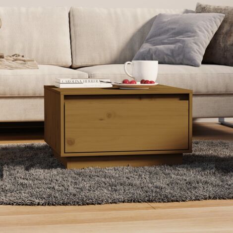 vidaXL Coffee Table Honey Brown 55x56x32 cm Solid Wood Pine (1/5)