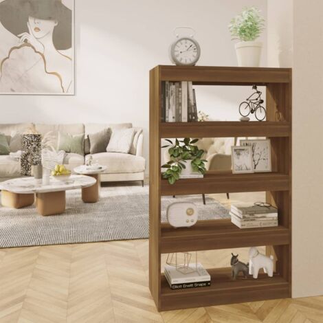 Bibliothèque/Séparateur de pièce Chêne marron Bois d'ingénierie vidaXL