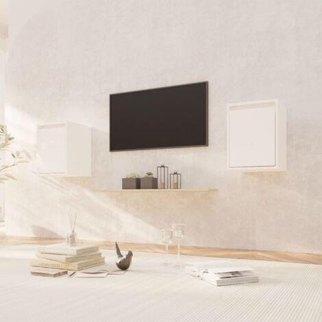 vidaXL Wall Cabinets 2 pcs White 30x30x40 cm Solid Wood Pine