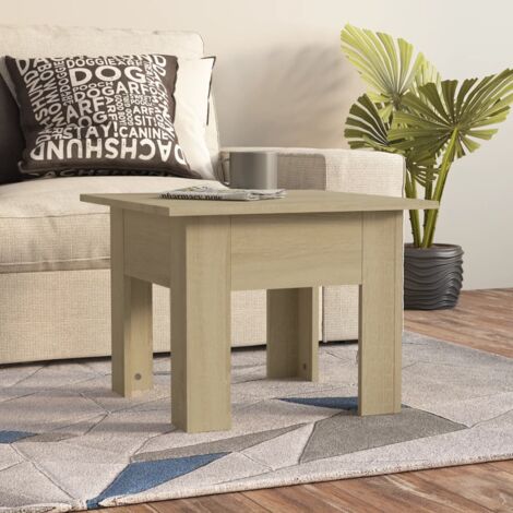 Table basse chêne sonoma 55x55x42 cm bois d'ingénierie vidaXL
