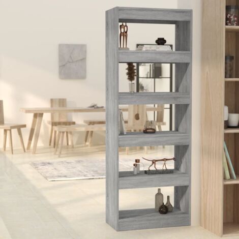 Bibliothèque/Séparateur de pièce Sonoma gris Bois d'ingénierie vidaXL